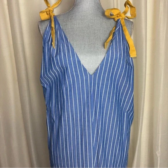 Matilda Jane Sandy Seashell Daydream Striped Tie Shoulder Swim Cover Up Dress - Picture 2 of 13